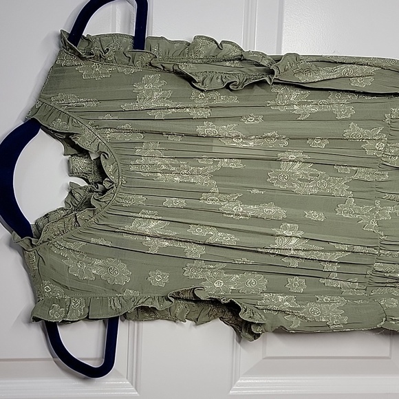 SOCIALITE NWT FLORAL JACQUARD TIERED SLEEVELESS DRESS SZ LARGE - Picture 6 of 15